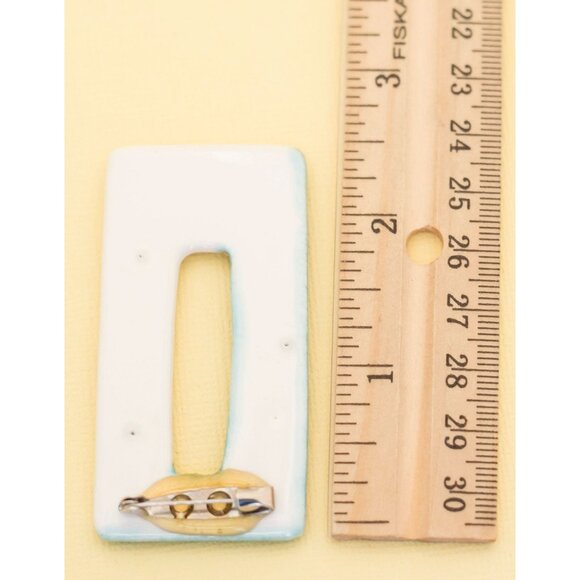 Vintage Boho Porcelain Brooch i13 - Picture 3 of 3